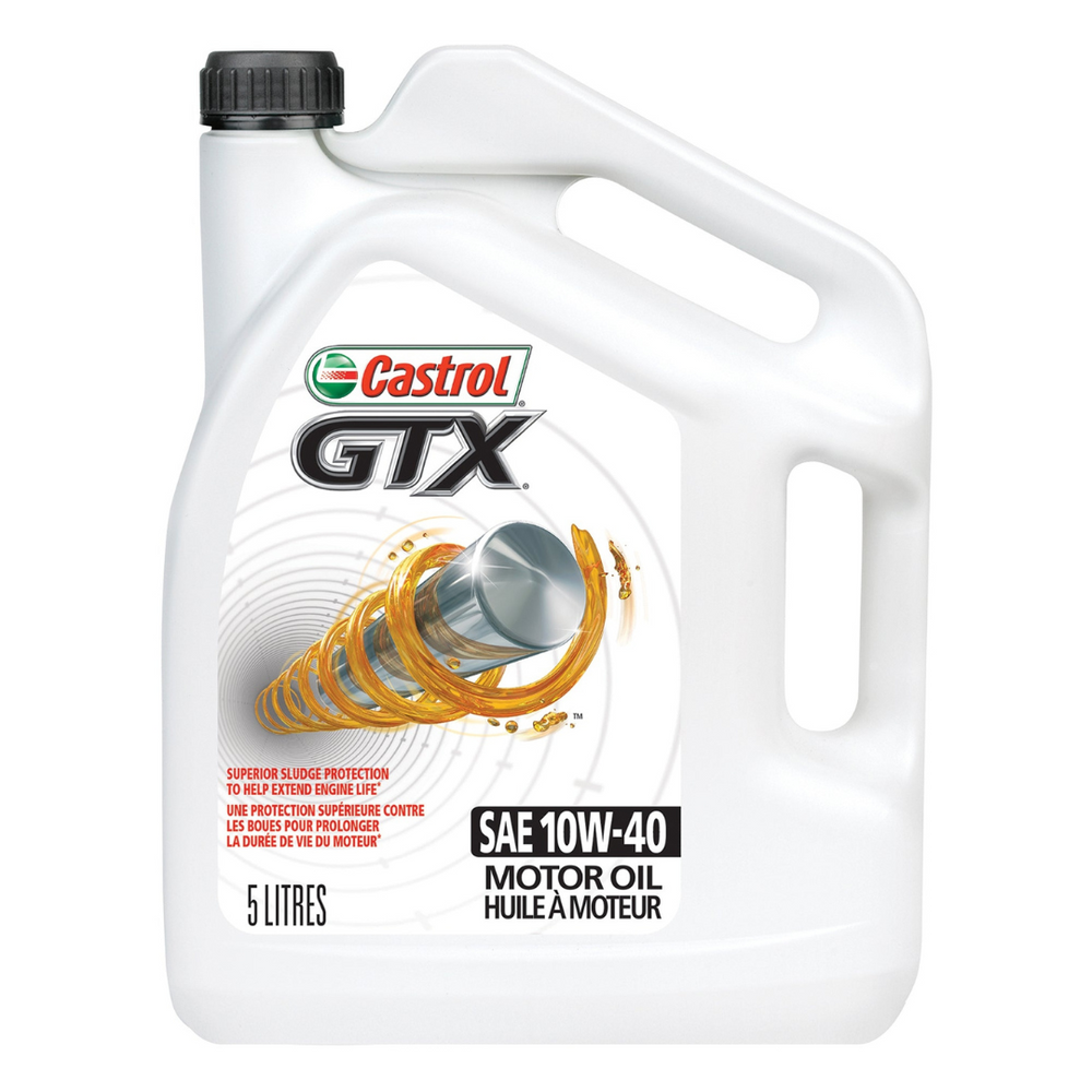 Castrol GTX 10W40 Conventional Motor Oil, 5 L