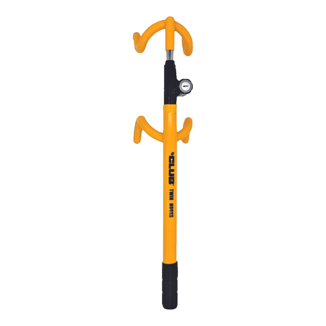 The Club 3000 Twin Hooks Steering Wheel Lock, Yellow — Partsource