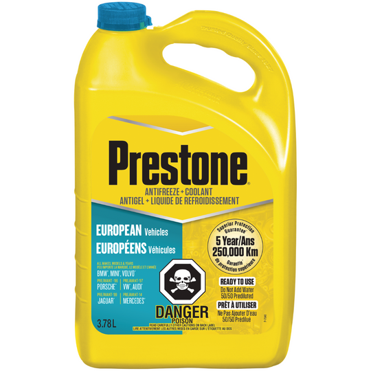 Prestone European Vehicles Anti-Freeze/Coolant, Teal 3.8-L
