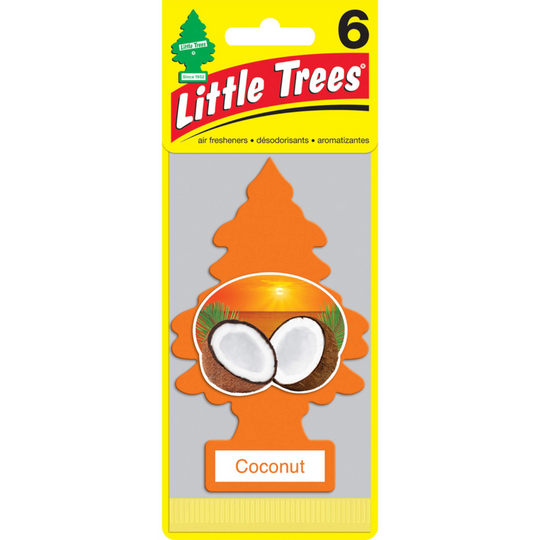 Little Trees Coconut Hanging Air Freshener, 6-pk