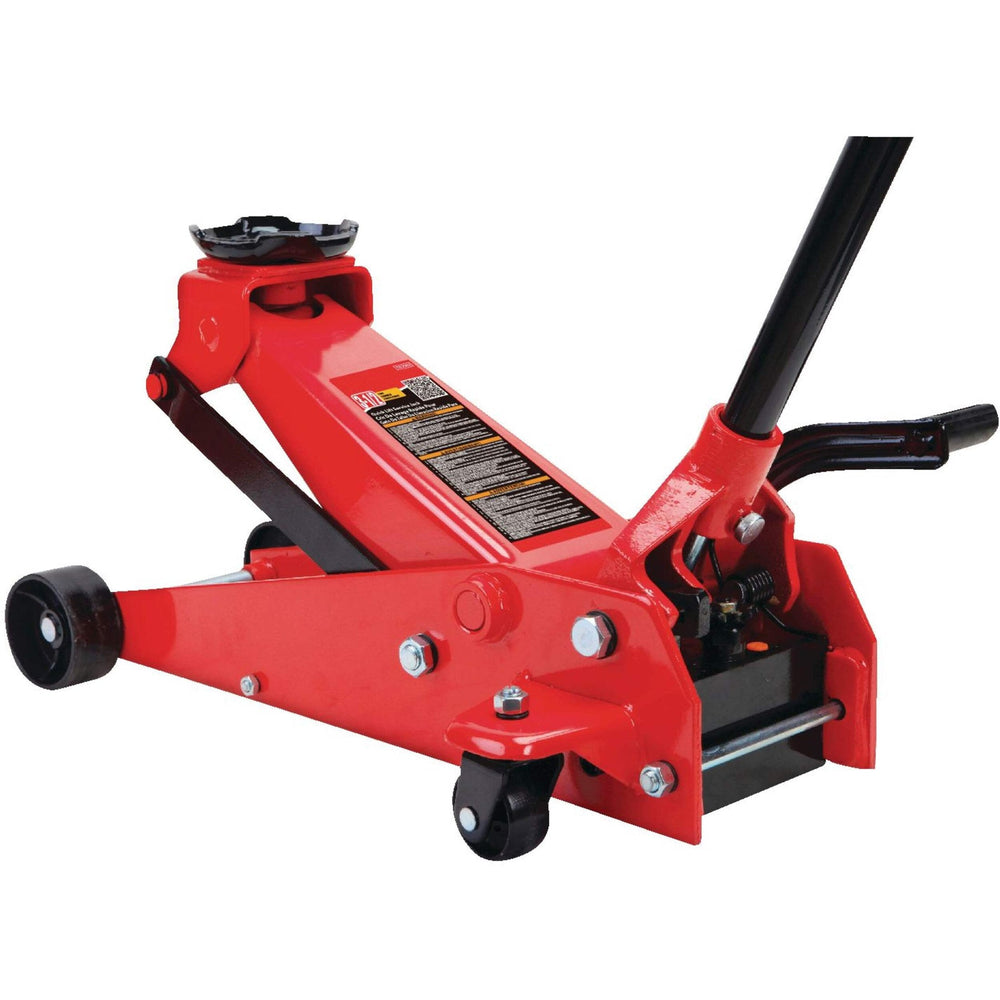 Big Red Heavy-Duty + Garage Floor Jack w/ Quick Start, 3.5-Ton