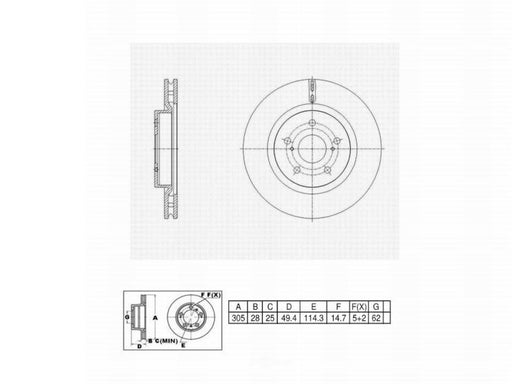 C10848 ProSeries OE+ Brake Rotor