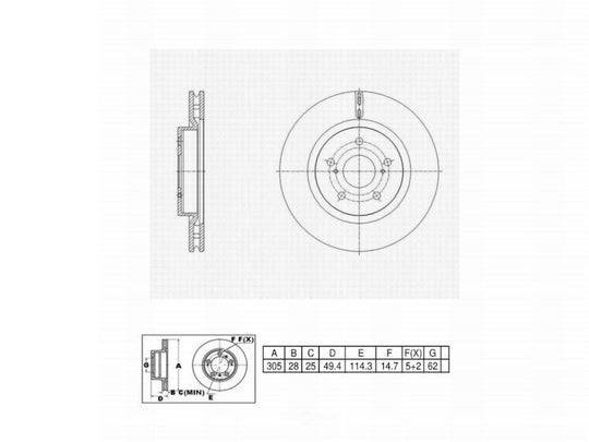 C10848 ProSeries OE+ Brake Rotor