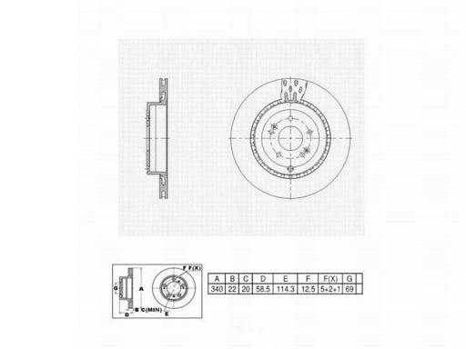 C11241 Pro Series OE+ Brake Rotor - Rear