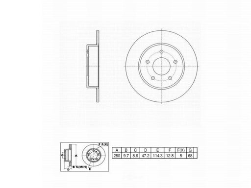C30279 Pro Series OE+ Brake Rotor - Rear