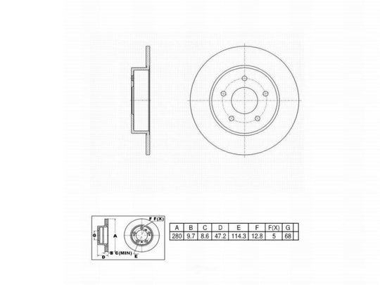 C30279 Pro Series OE+ Brake Rotor - Rear