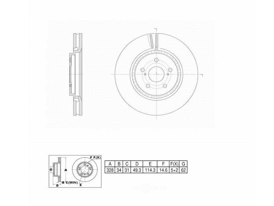 C30514 ProSeries OE+ Brake Rotor, Front