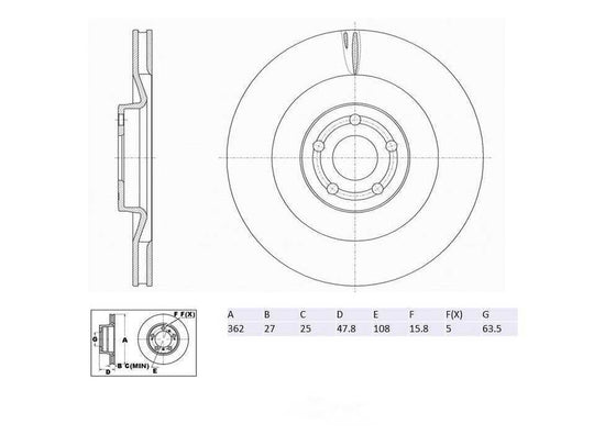 C30729 ProSeries OE+ Brake Rotor, Front