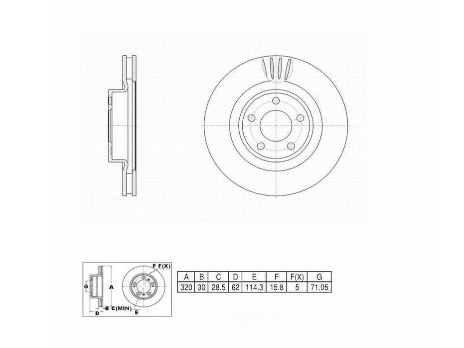 C30767 ProSeries OE+ Brake Rotor, Front