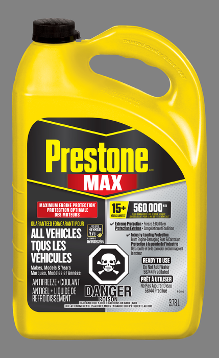Prestone 15-year Coolant, Premix, 3.78L