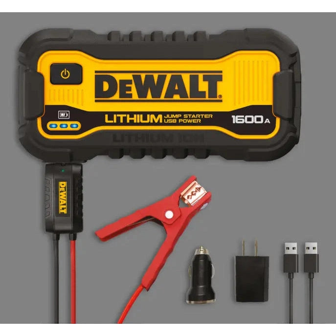 DEWALT DXAELJ16 Lithium Booster Pack/Jump Starter with USB Power Bank, 1600A