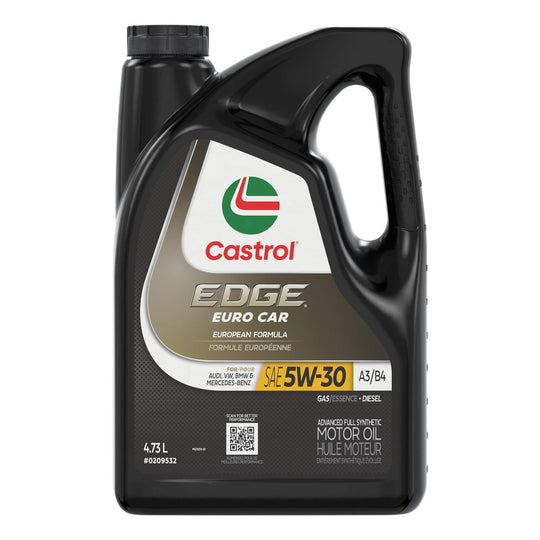 Castrol EDGE Euro A3/B4 Advanced 5W30 Full Synthetic Engine/Motor Oil, 4.73-L
