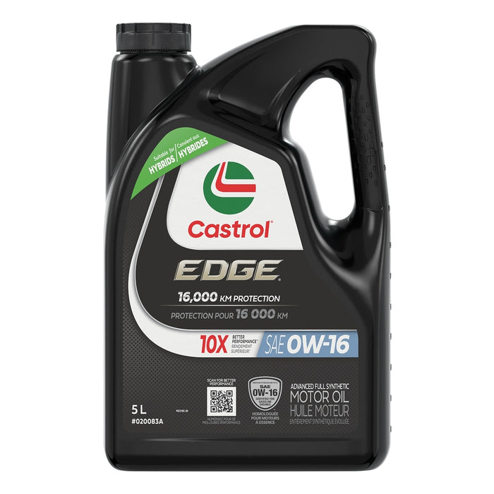 Castrol EDGE 0W-16 Advanced Full Synthetic Motor Oil, 5-L — Partsource