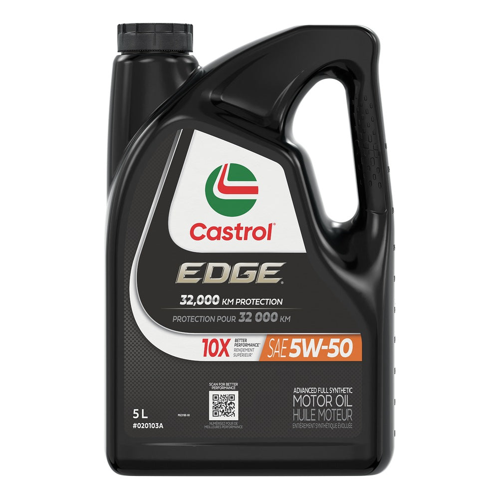 Castrol EDGE 10W-50　3L 02010-3A Castrol EDGE 5W50 Synthetic Motor Oil, 5-L — Partsource