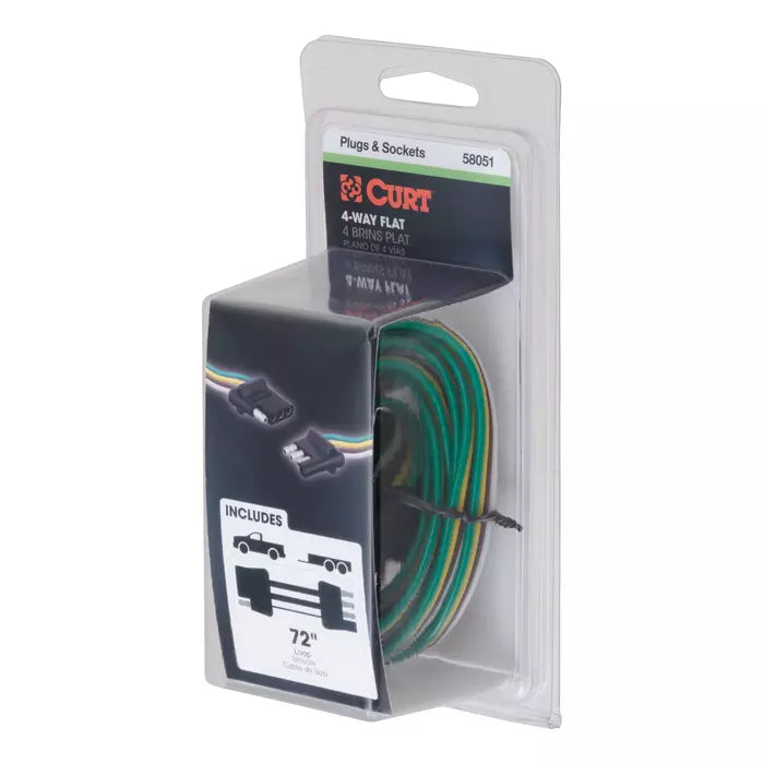 58051 4-Way Flat Connector Plug & Socket with 72 Wires (Packaged)