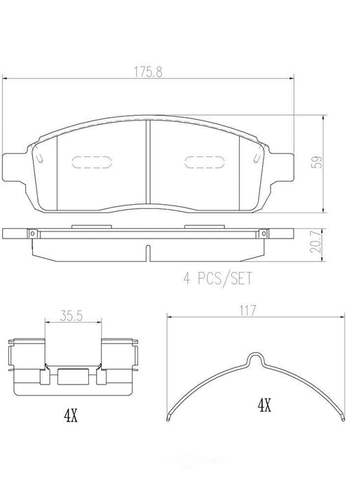 P24135N Brembo Brake Pad