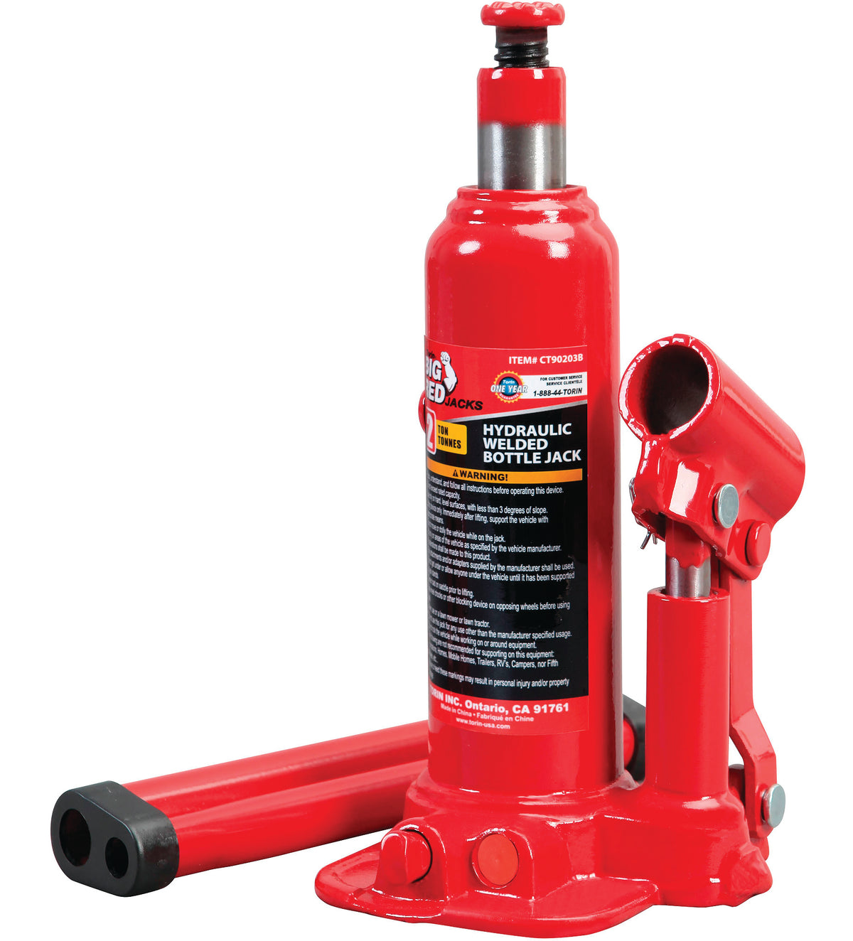 Big Red Welding Hydraulic Bottle Jack, 2-Ton — Partsource