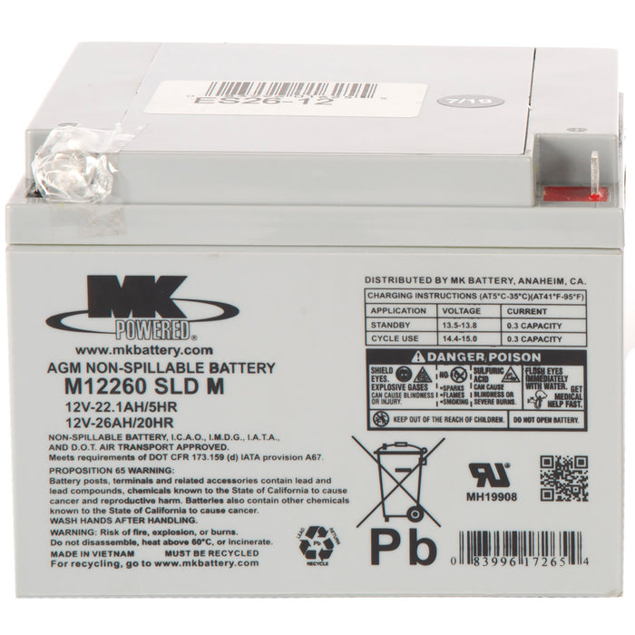 12V26 MK Battery 12-Volt 26 Ah SLA Battery