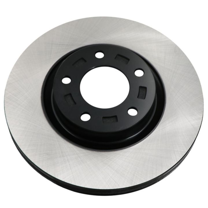 The C26328 ProSeries OE+ Brake Rotor, featuring a black center and a silver outer edge, is displayed against a white background.