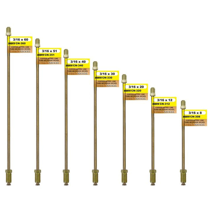 CN351 H. Paulin CN351 Copper Nickel Brake Line, Standard, 51 x 3/16-in