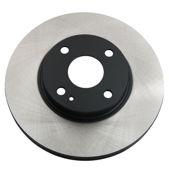A C01992 ProSeries OE+ Brake Rotor, featuring a silver and black finish, designed for vehicles with a smooth central hub and drilled holes for mounting.