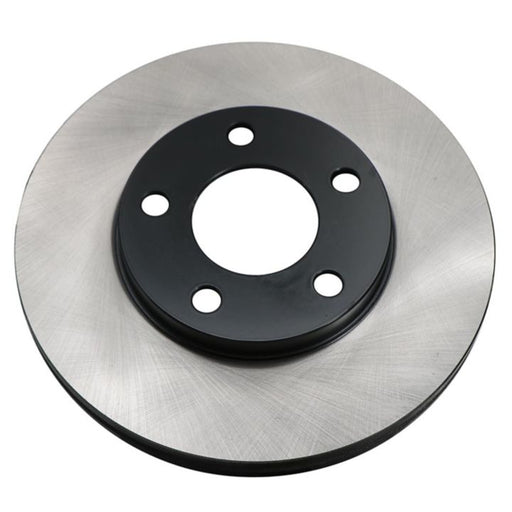 Close-up of the C25405 ProSeries OE+ Brake Rotor, featuring a metallic finish and a ventilated design.