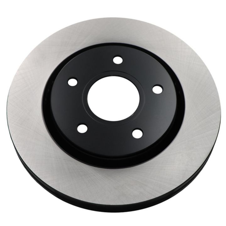 A C80464 ProSeries OE+ Brake Rotor in silver and black, featuring five mounting holes, displayed against a white background.