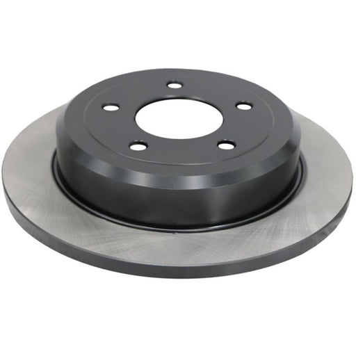 The C25481 ProSeries OE+ Brake Rotor is a metal brake disc rotor with a black center and a silver outer edge, featuring several holes for attachment.