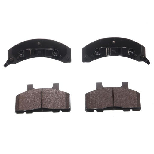 Four BFD215SM ProSeries OE Brake Pads, two viewed from the top and two from the bottom, placed against a white background.