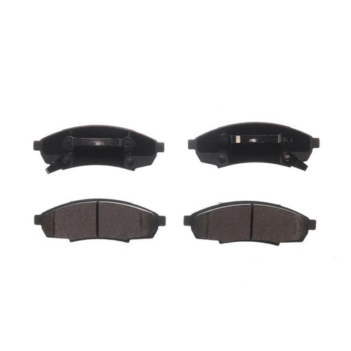 Four BFD376SM ProSeries OE Brake Pads in black and gray, arranged in pairs against a white background.