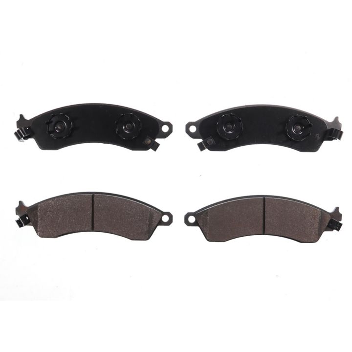 Four BFD412SM ProSeries OE black and gray automotive brake pads arranged symmetrically on a white background.