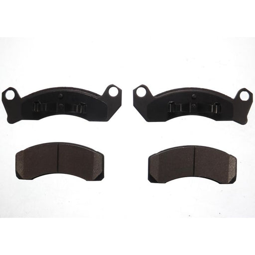 Four BFD431SM ProSeries OE Brake Pads, which are black in color, are arranged in two rows on a white background.
