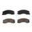 Four BFD530CR ProSeries OE Brake Pads, two displaying the metal backing and two displaying the friction material side, arranged in a grid.
