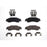 Set of BFD729CR ProSeries OE Brake Pads and hardware on a white background.