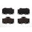 Four BFD436ACR ProSeries OE Brake Pads in black, arranged in two rows against a white background.