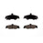 Four BFD750CR ProSeries OE Brake Pads in black, displayed on a white background and arranged in two rows of two.
