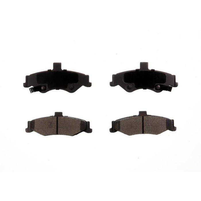 Four BFD750CR ProSeries OE Brake Pads in black, displayed on a white background and arranged in two rows of two.