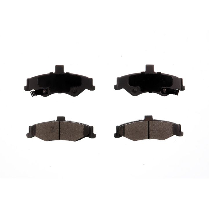 Four BFD750CR ProSeries OE Brake Pads in black, displayed on a white background and arranged in two rows of two.
