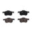 The BFD794SM ProSeries OE Brake Pads display four black and grey automotive brake pads, with two showcasing the friction surfaces and two highlighting the metal backing plates.