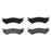 Four BFD802SM ProSeries OE black brake pads arranged in pairs on a white background.