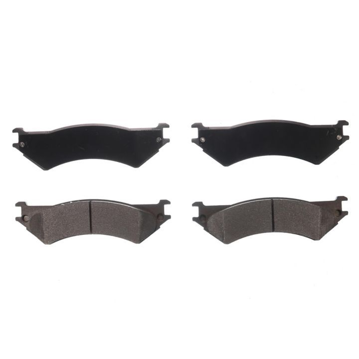 Four BFD802SM ProSeries OE black brake pads arranged in pairs on a white background.