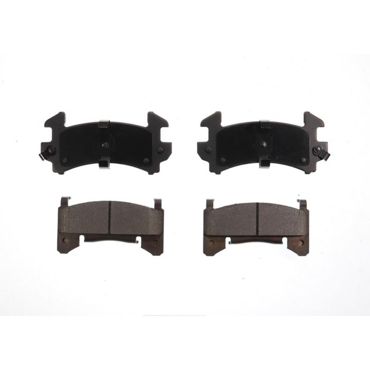 Four BFD988CR ProSeries OE Brake Pads in black are arranged in two rows against a white background.
