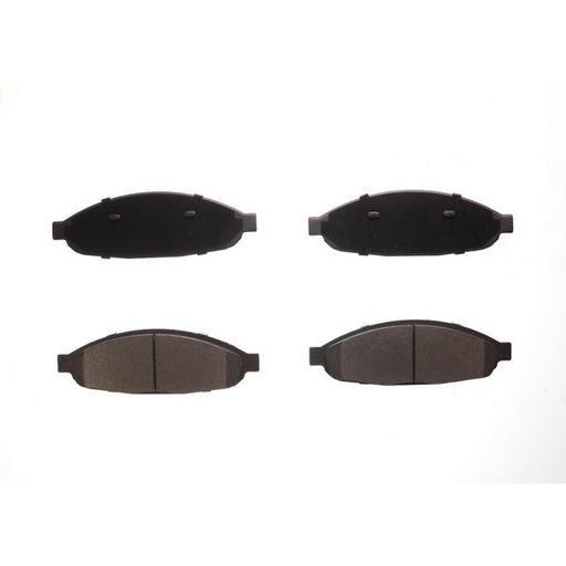 Four BFD997CR ProSeries OE Brake Pads arranged in a grid, displaying both the front and back sides of each pad.