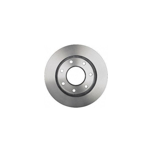 The C25529 ProSeries OE+ Brake Rotor is a flat, circular metal brake disc featuring a central hole and five smaller holes arranged in a circle around it.