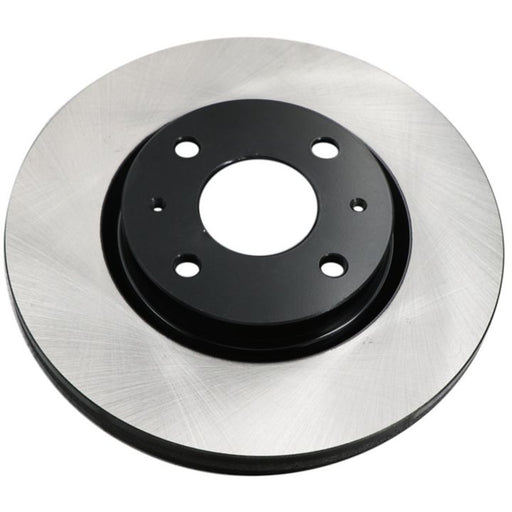 The C26451 ProSeries OE+ Brake Rotor is a shiny, round disc designed for automotive use, featuring multiple mounting holes and a black center hub.