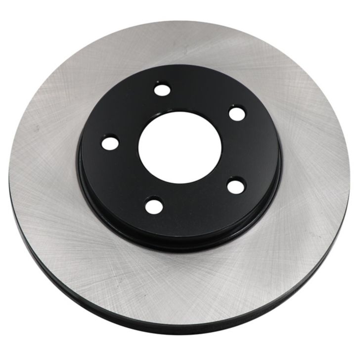 A detailed shot of the C26343 ProSeries OE+ Brake Rotor features a central black hub and multiple mounting holes.