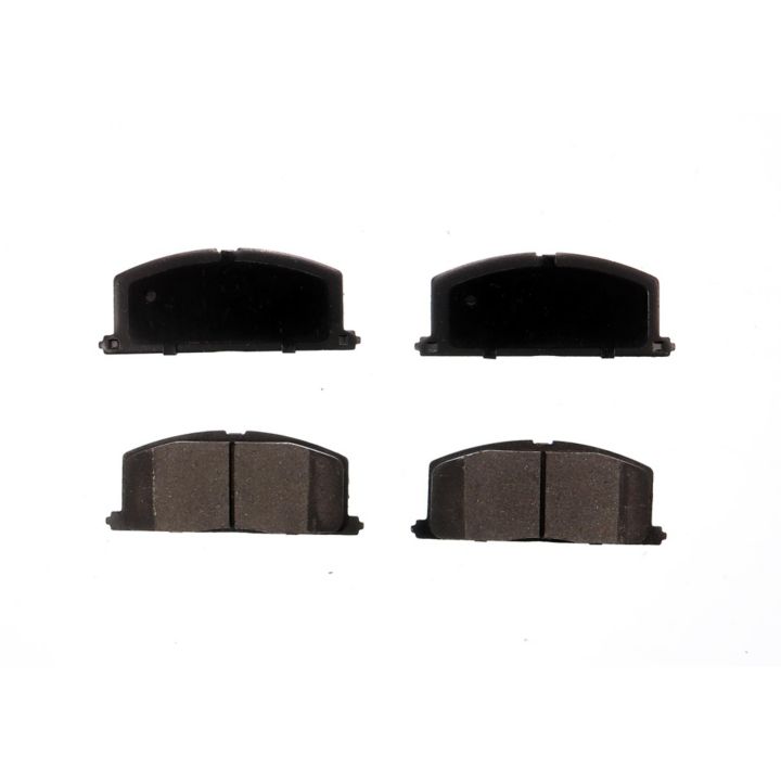 Four BFD242CR ProSeries OE Brake Pads in black, arranged in two rows against a white background.