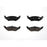 Four BFD544CR ProSeries OE Brake Pads, in black, arranged in two rows on a white background.
