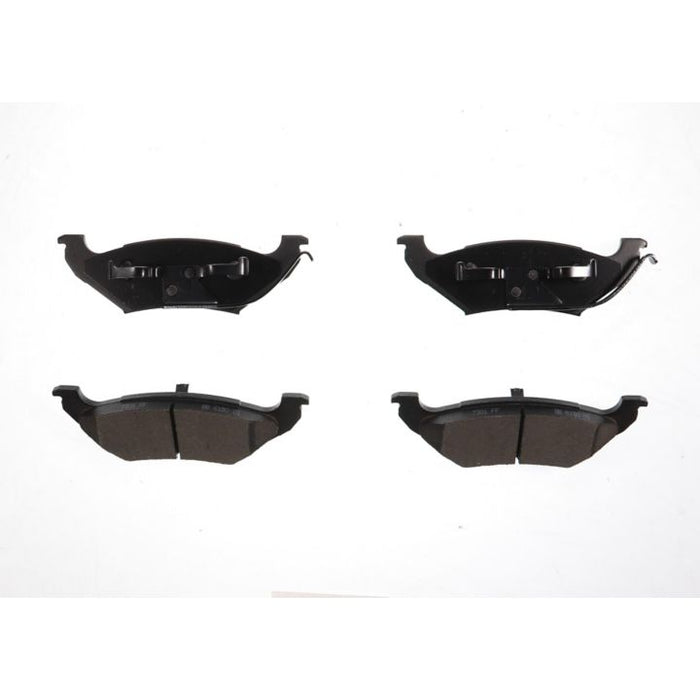 Four BFD544CR ProSeries OE Brake Pads, in black, arranged in two rows on a white background.