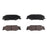 Four BFD732SM ProSeries OE Brake Pads in black and brown, arranged in two pairs on a white background.